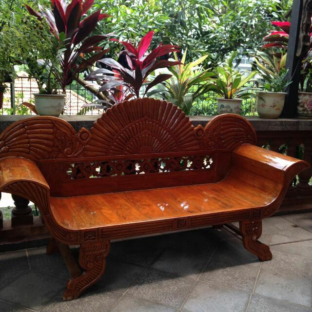 Antique Vintage Solid Wood Sofa Bench Furniture Home Decor Antique Vintage Solid Wood Sofa Bench Furniture Home Decor Antiques On Carou