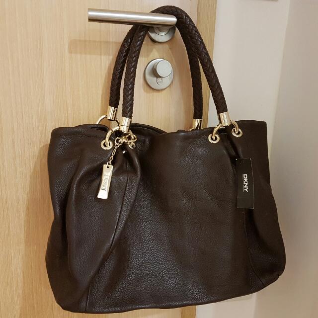 Dkny soft shop leather bag