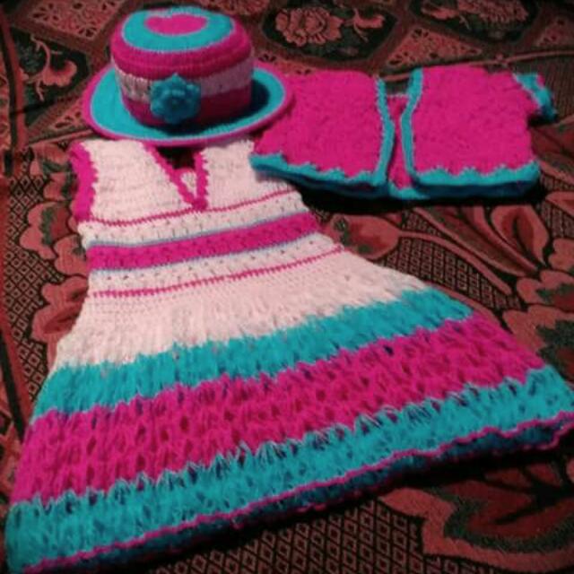 56 Model Baju Rajutan Anak Gratis