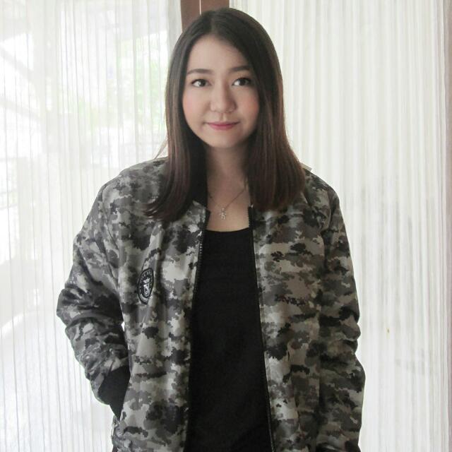 Jaket Motif Tentara Warna Abu Abu Dv Jeans Olshop Fashion Olshop
