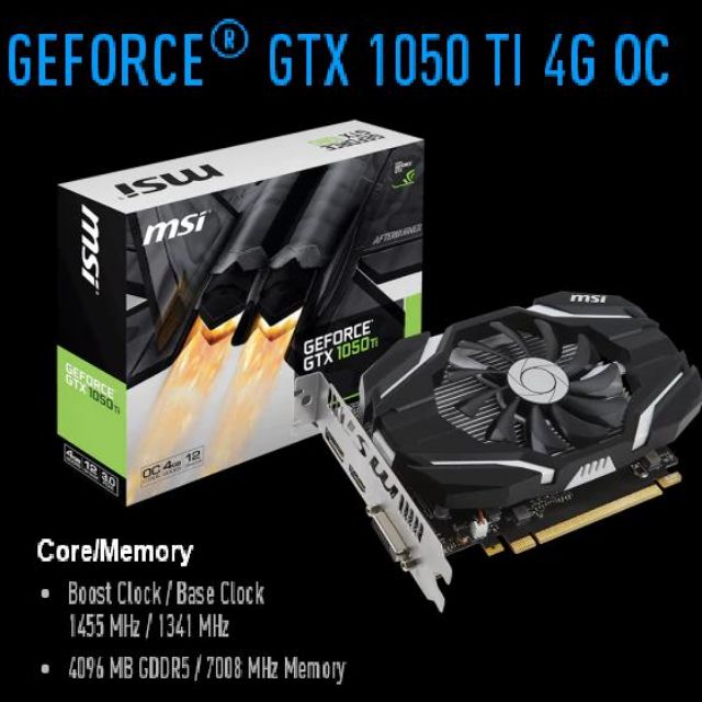 Msi Gtx 1050 Ti 4g Oc Electronics Computer Parts Accessories On Carousell