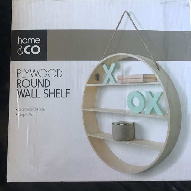 Plywood Round Wall Shelf Home Furniture On Carou