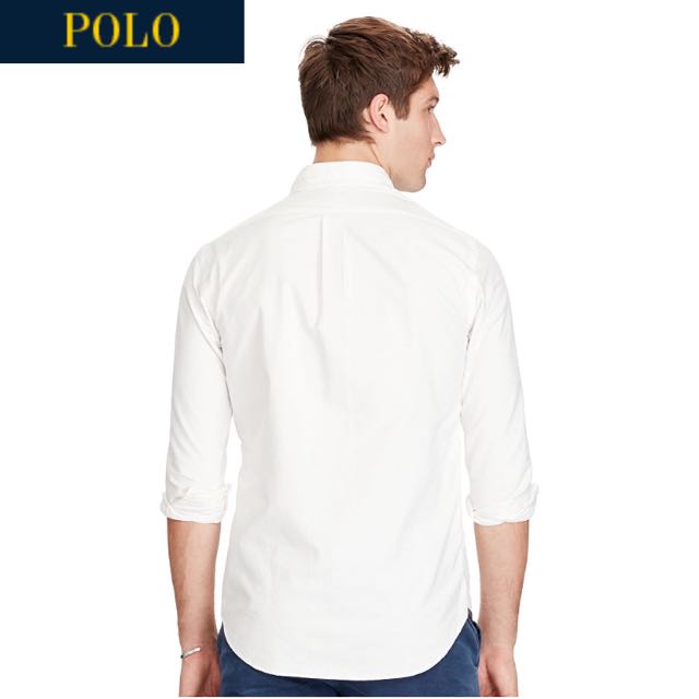 polo ralph lauren solid oxford shirt