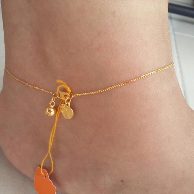Rantai Kaki Emas 916, Women's Fashion, Jewellery on Carousell