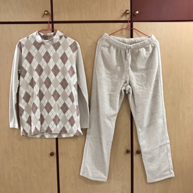 Uniqlo fleece lounge set clearance