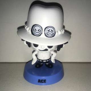 Authentic Japan Anime One Piece Figure Collection, Panson Work With Shaking Head, Ace. - MAR006