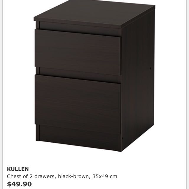 Bedside Table IKEA KULLEN (x2), Furniture & Home Living, Furniture