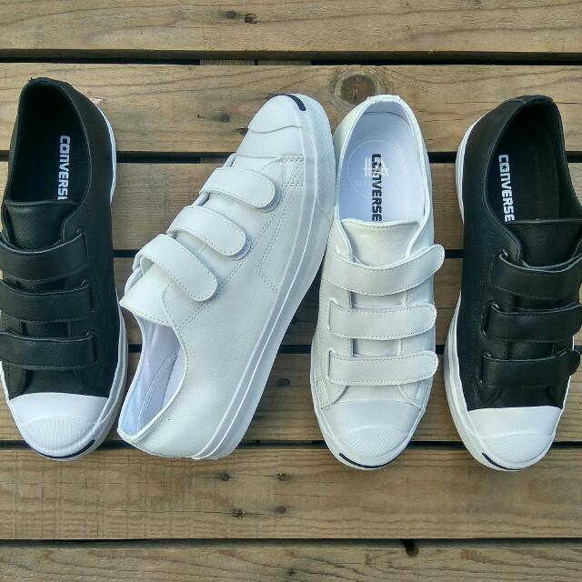 converse jack purcell leather velcro
