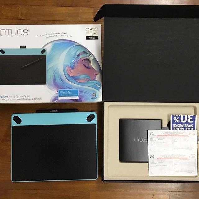 Wacom Intuos Art Pen Touch Tablet Medium Mint Blue Electronics Computer Parts Accessories On Carousell