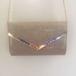 Gold Glittery Clutch