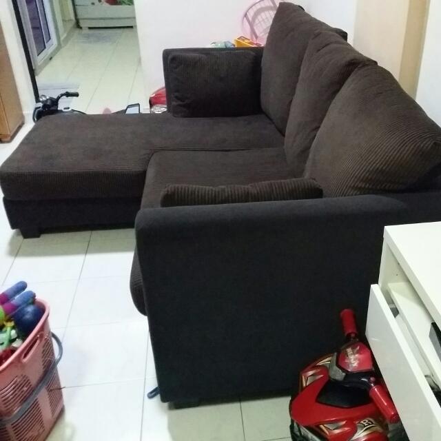 L SHAPE SOFA. USED FOR LESS THAN 6 MONTHS, Furniture & Home Living