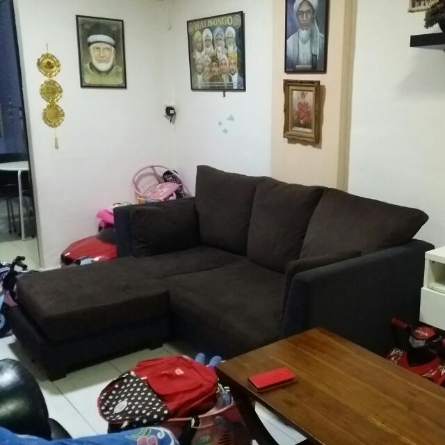L SHAPE SOFA. USED FOR LESS THAN 6 MONTHS, Furniture & Home Living