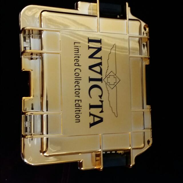Limited Edition Hard Case Invicta Gold Luxury Accessories on Carousell