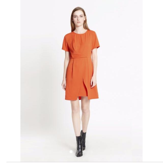 Orange Draped Dress