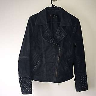 Leather Jacket With Stud detail Leather Jacket With Stud detail