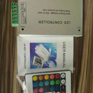 IR Remote RGB Controller 12-24V 12A 24key for SMD 3528 5050 RGB LED SMD Strip