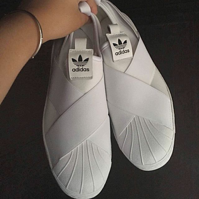 adidas superstar slip on women white