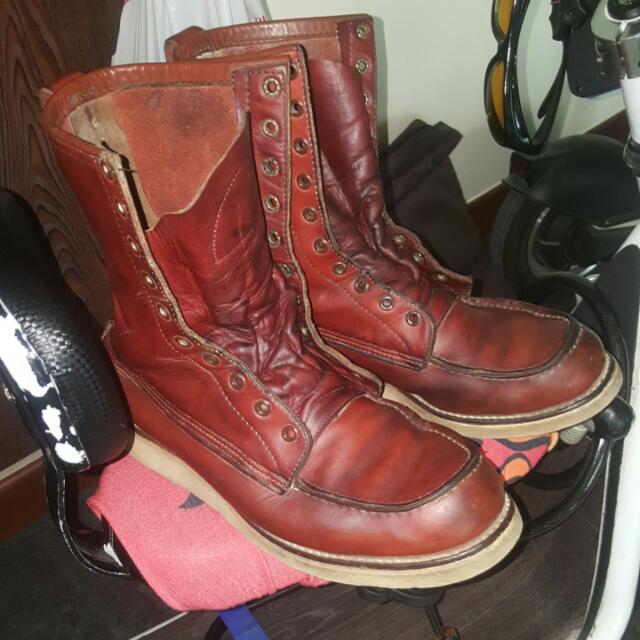 vintage red wing irish setter boots