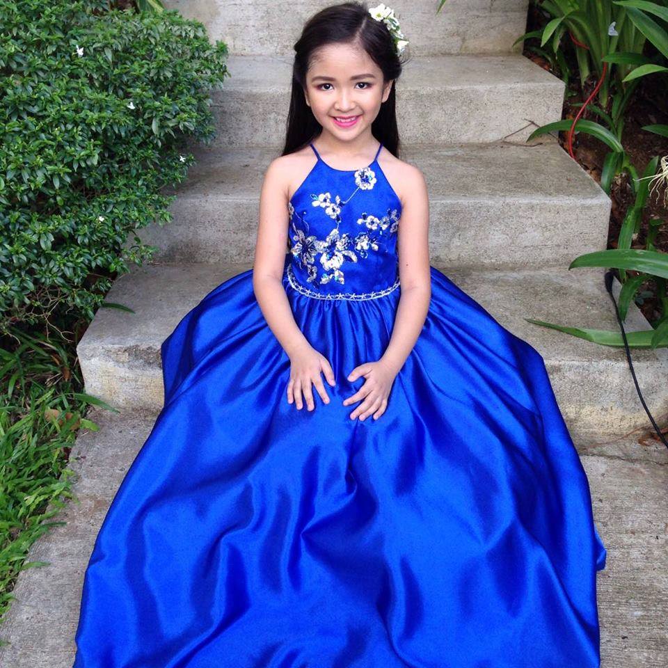 royal blue gown for kids