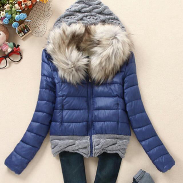 short winter jacket with fur hood