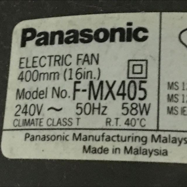 Used Few Years Panasonic Stand Fan Manual Type No Remote Working Condition The Grilles Rusted As Per Picture Home Appliances On Carousell