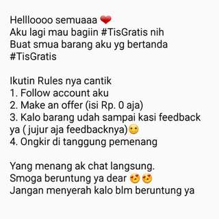 #TisGratis Syarat & Ketentuannya ❤❤