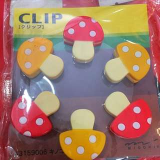 Mushroom Paper Clip Midori Japan