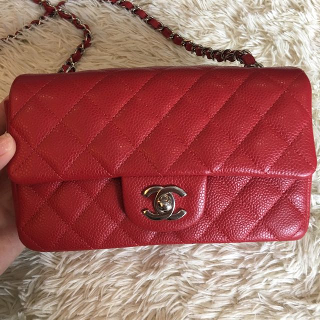 Chanel Mini Rectangular 8 Inch, Luxury, Bags & Wallets on Carousell