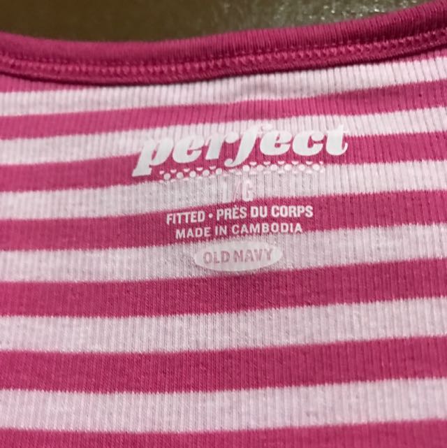 Old Navy Pink Stripe Top (Category: Sleeveless) located in Meycauayan. Submitted by lychie (Listing ID 93752273, Image 2). Description: .