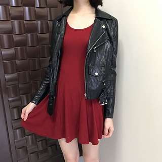 酒紅背心洋裝💕