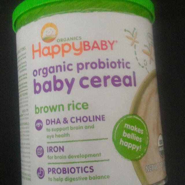 Free Happybaby Organic Brown Rice Cereal Babies Kids Nursing Feeding On Carousell