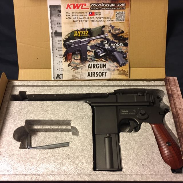 KWC M712 Mauser Broomhandle (CO2) Airsoft Gun, 興趣及遊戲, 玩具 & 遊戲類 Carousell