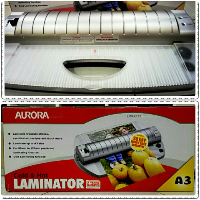 New Aurora A3 Laminator Lm930hc Books Stationery Magazines Others On Carousell