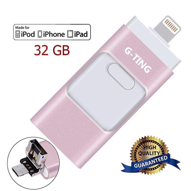 USB Flash Drives for iPhone 32GB Pen-Drive Memory Storage, G-TING