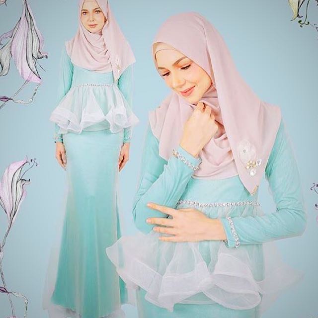 Peplum store dress muslimah