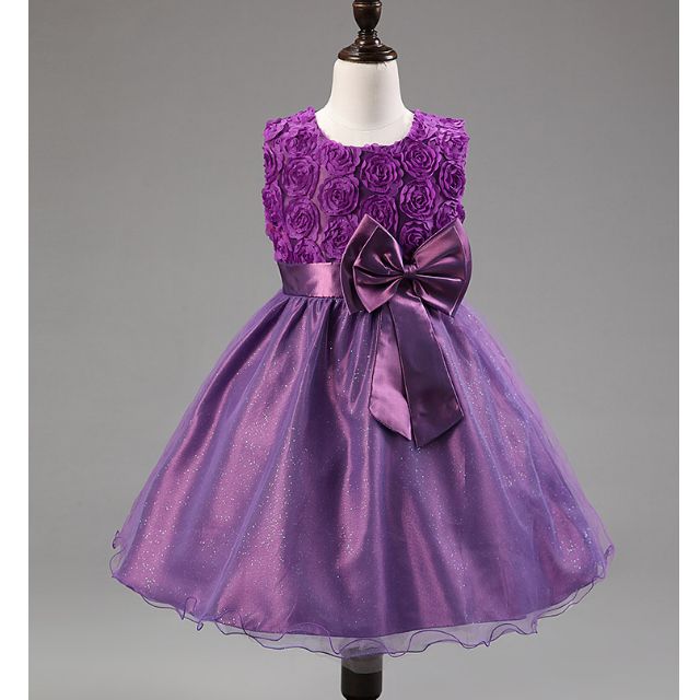 Kids Baby Gaun Dresses XCR XXXR Purple Babies Kids Babies
