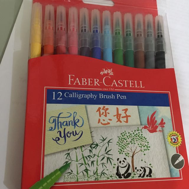 12 Calligraphy Brush pens, Hobbies & Toys, Stationary & Craft, Craft