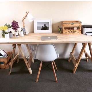 Wooden Trestle Desk