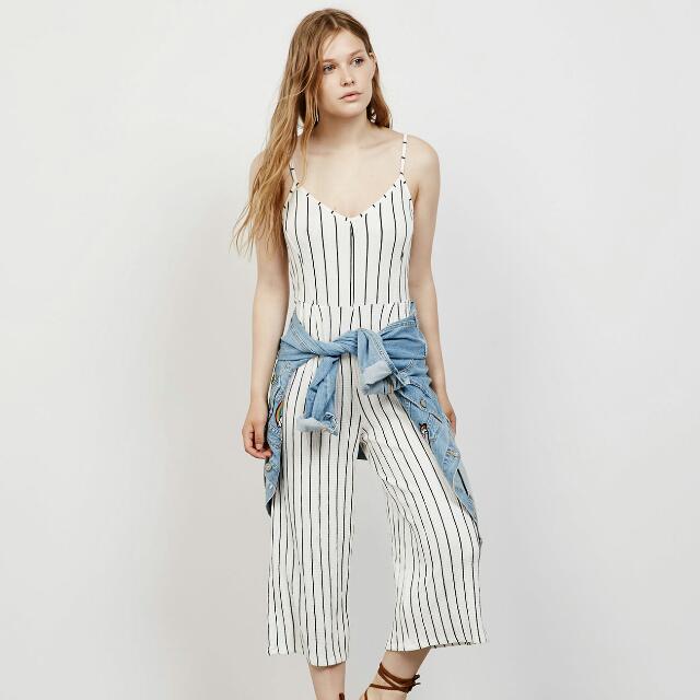 bershka black and white jumpsuit
