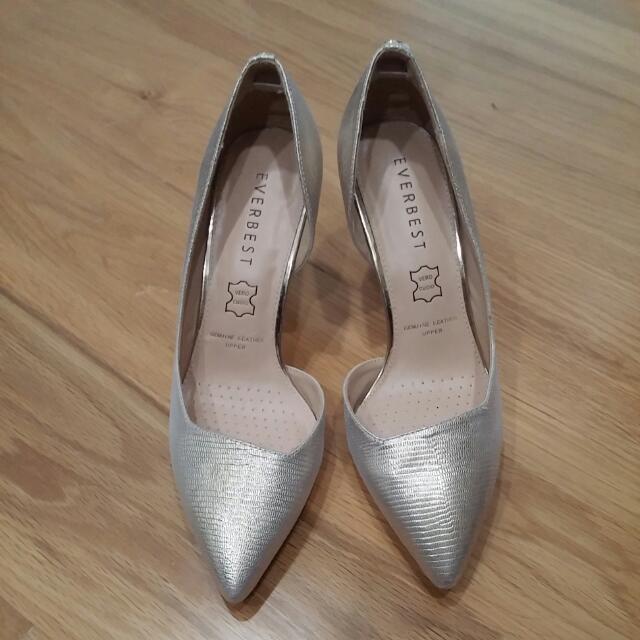 grey 3 inch heels