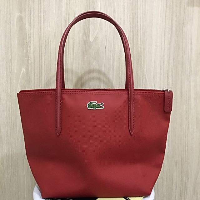 lacoste red bag