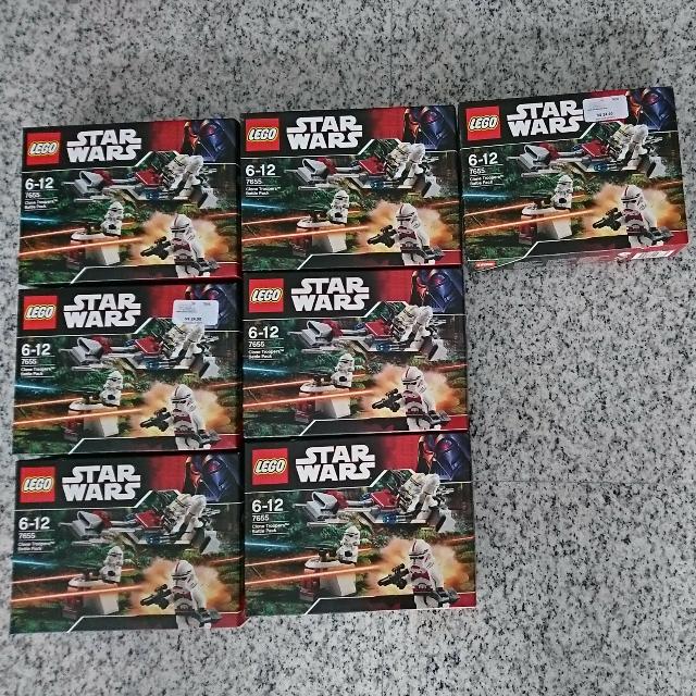 Lego Star Wars Clone Troopers Battle Pack 7655 X 7 Army Builder