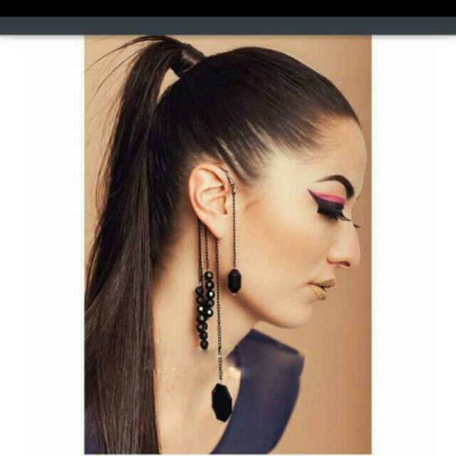 One Side Black Gothic Hanging earring Women s Fashion Watches Accessories Other Accessories on Carousell