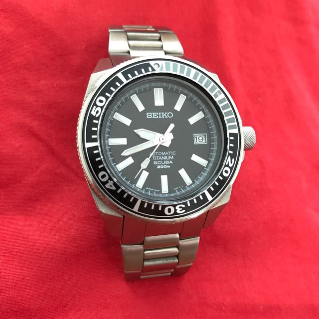 Seiko Prospex Black Samurai Titanium Diver Watch (SBDA001), Men's Fashion,  Watches & Accessories, Watches on Carousell
