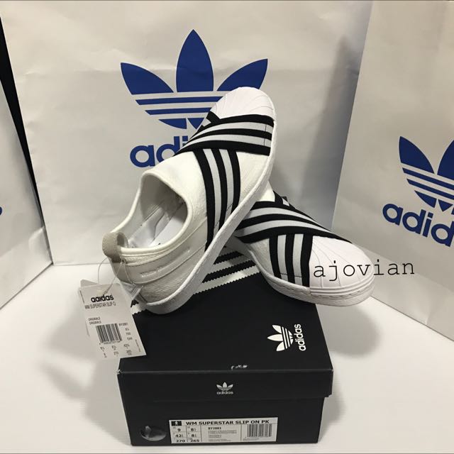adidas men white mountaineering superstar slip-on primeknit