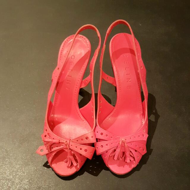 celine pink heels