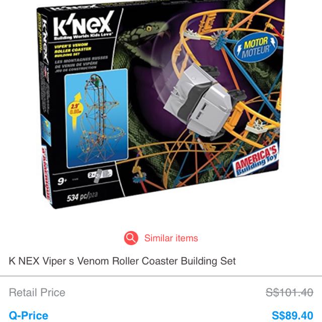 knex viper's venom roller coaster