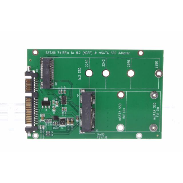 HALJIA M.2 NGFF MSATA Zu SATA Adapter - 2-in-1 Konverter Für SSD Festplatten
