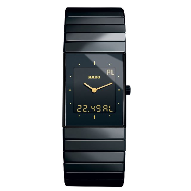 Rado black and gold ceramic watch on sale