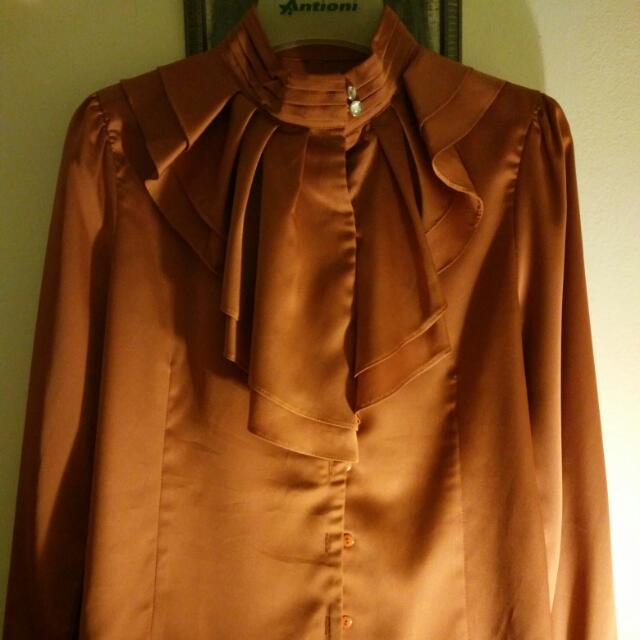 Bronze hotsell satin blouse